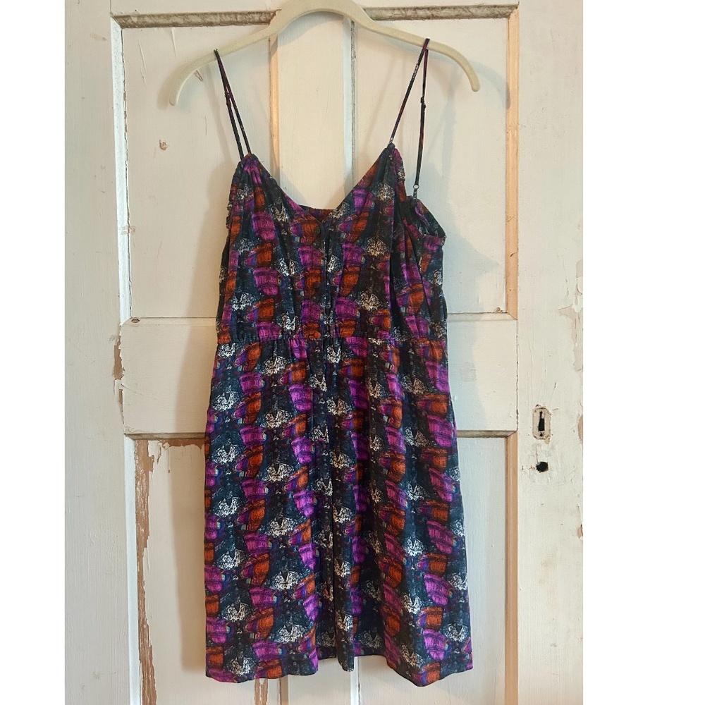 Ecote Silk Printed Mini Dress - M
